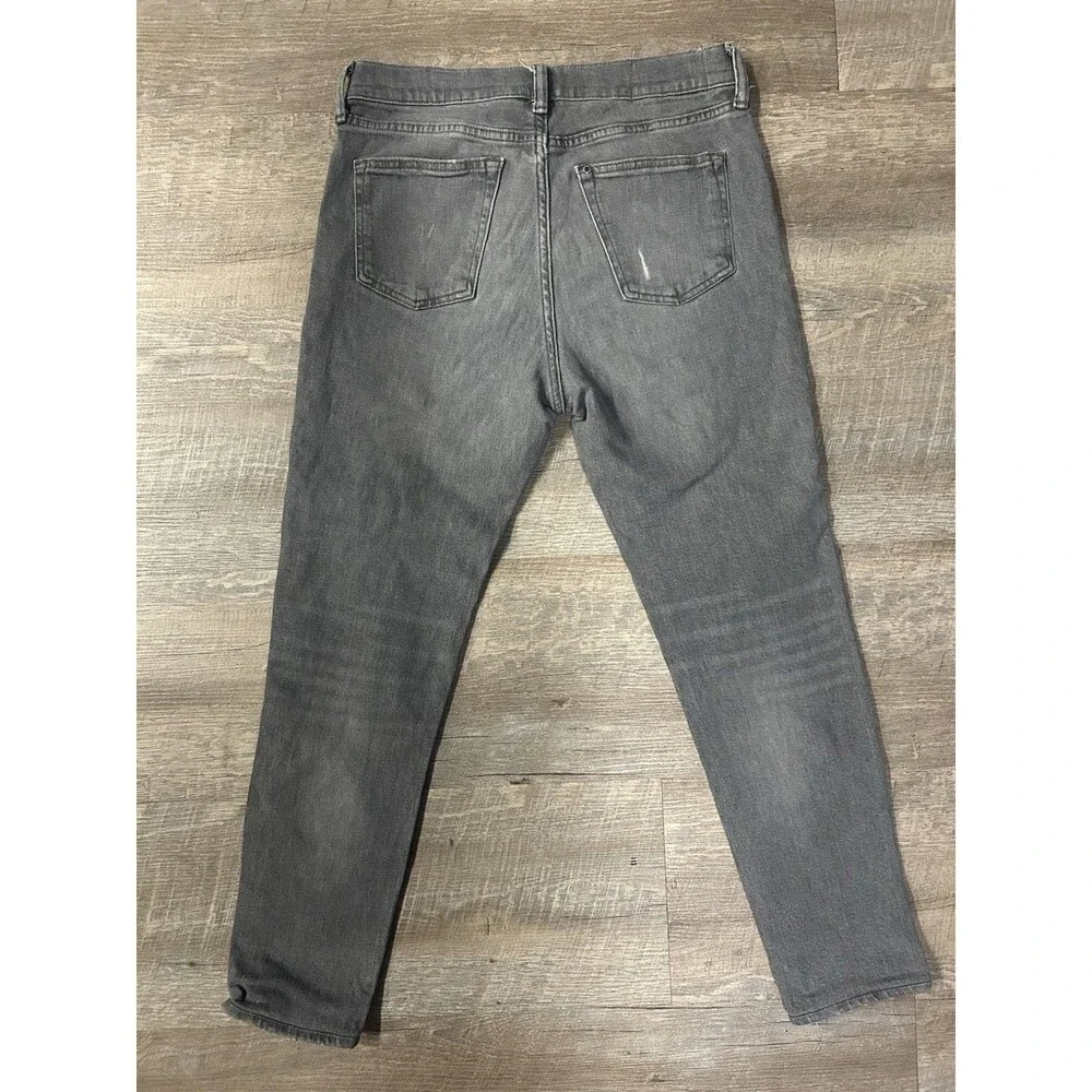 Mens Skinny Jeans 31x32 Gray Ripped Distressed Streetwear Denim Pants H&M